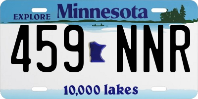 MN license plate 459NNR