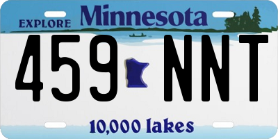 MN license plate 459NNT