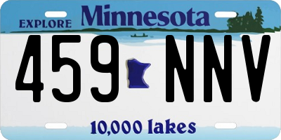 MN license plate 459NNV