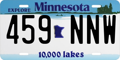 MN license plate 459NNW