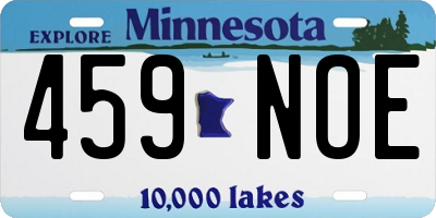 MN license plate 459NOE