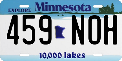 MN license plate 459NOH