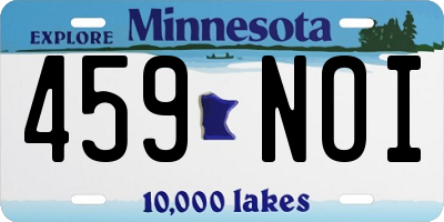 MN license plate 459NOI