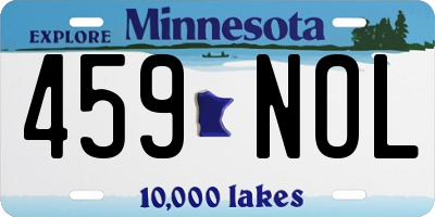 MN license plate 459NOL