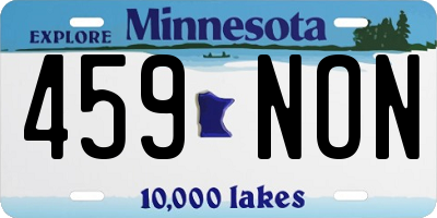 MN license plate 459NON