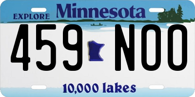 MN license plate 459NOO