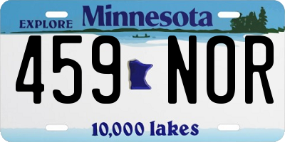 MN license plate 459NOR