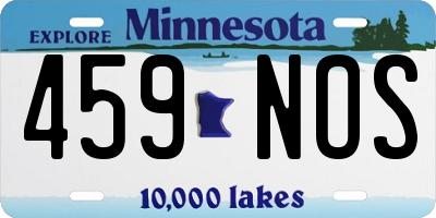 MN license plate 459NOS