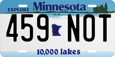 MN license plate 459NOT