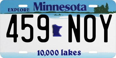 MN license plate 459NOY