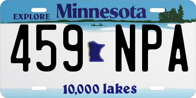 MN license plate 459NPA