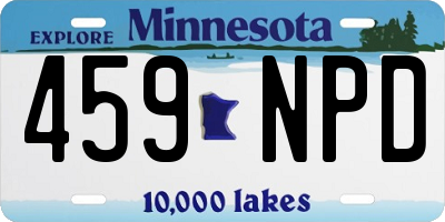 MN license plate 459NPD
