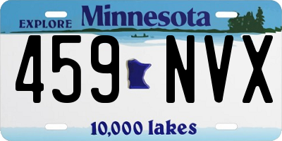 MN license plate 459NVX