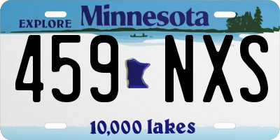 MN license plate 459NXS