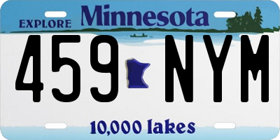 MN license plate 459NYM