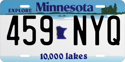 MN license plate 459NYQ