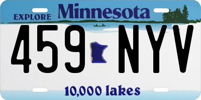 MN license plate 459NYV