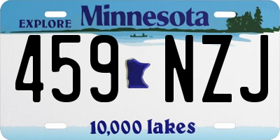 MN license plate 459NZJ