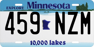 MN license plate 459NZM