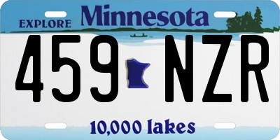 MN license plate 459NZR