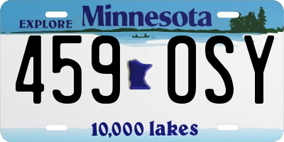 MN license plate 459OSY