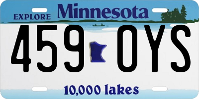 MN license plate 459OYS