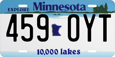 MN license plate 459OYT