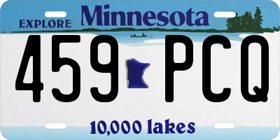 MN license plate 459PCQ