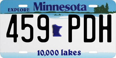 MN license plate 459PDH