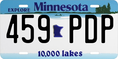 MN license plate 459PDP