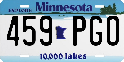 MN license plate 459PGO