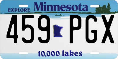 MN license plate 459PGX