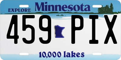 MN license plate 459PIX
