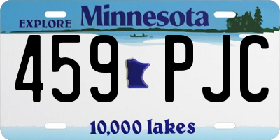 MN license plate 459PJC