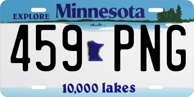 MN license plate 459PNG