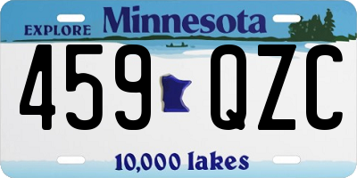 MN license plate 459QZC