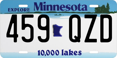 MN license plate 459QZD