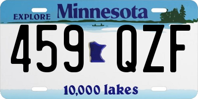 MN license plate 459QZF