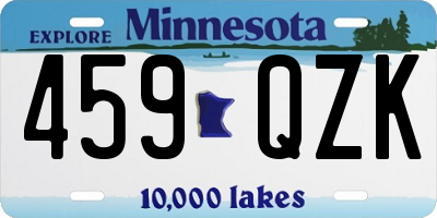 MN license plate 459QZK