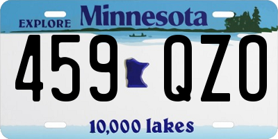 MN license plate 459QZO