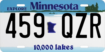 MN license plate 459QZR