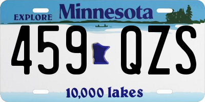 MN license plate 459QZS