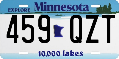 MN license plate 459QZT