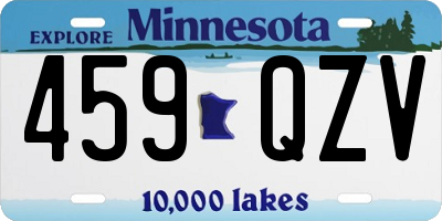 MN license plate 459QZV