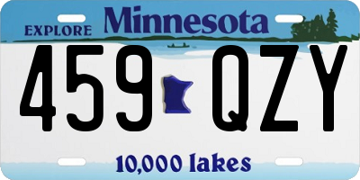 MN license plate 459QZY