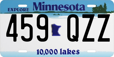 MN license plate 459QZZ