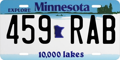 MN license plate 459RAB
