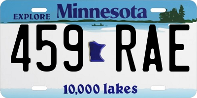 MN license plate 459RAE