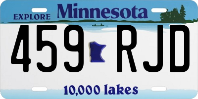 MN license plate 459RJD