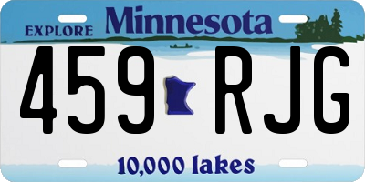 MN license plate 459RJG